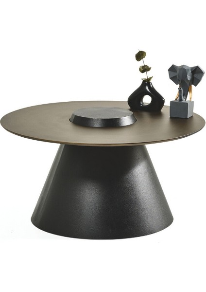 Venedik Orta Sehpa - Siyah & Pirinç Eskitme