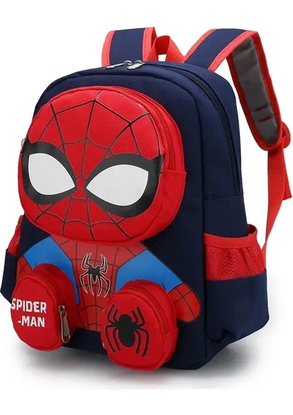 Karikatür Örümcek Çocuk Okul Çantası Anaokulu Erkek Bebek Karikatür Backpack 3-6 Yaşındaki Erkek ve Kızlar Naylon Backpackcolor: Blue Spiderman (Yurt Dışından)