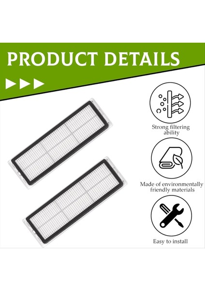 Dreame L10S Ultra L10S Pro L10 Ultra Z10 Pro S10 S10 Pro S10 Plus Vakum Parçaları Için Hepa Filtre Değişimi (Yurt Dışından) modelleri