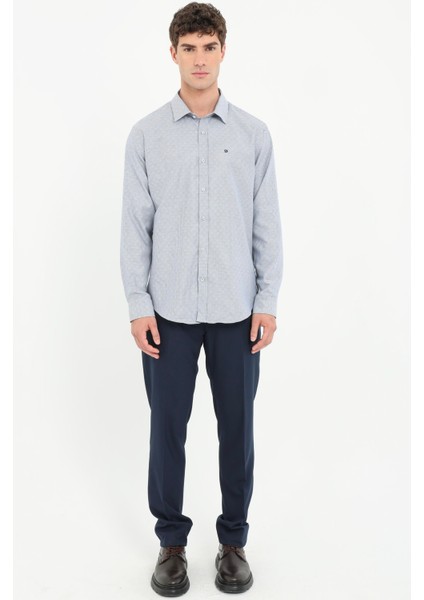 Mavi Erkek Slim Fit Çizgili Brent Yaka Uzun Kol Gömlek fiyatları