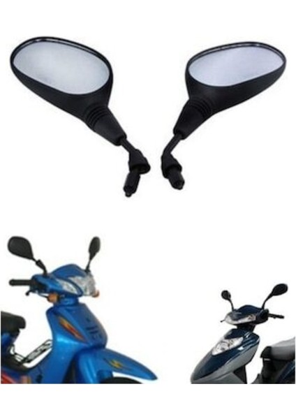Scooter QY156 Ayna 8 mm Scoter ve Ebike Motosiklet 8 mm Ayna