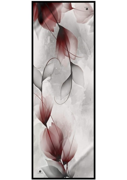 Süvari Şal Çiçek Desenli Bordo - Gri Renkli 75X210 Şal Italyan Dikişli modelleri