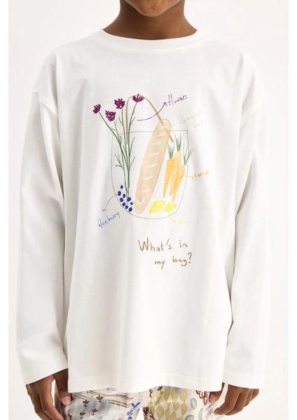 Alışveriş Çantası Baskılı Uzun Kollu Tshirt fiyatları