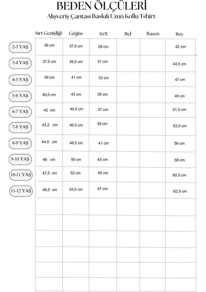 Alışveriş Çantası Baskılı Uzun Kollu Tshirt