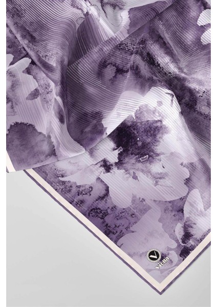 Twill Batik Desenli Lila Renkli 90X90 Eşarp (Ipek Içermez) Dikim Şekli : El Dikişi fiyatları