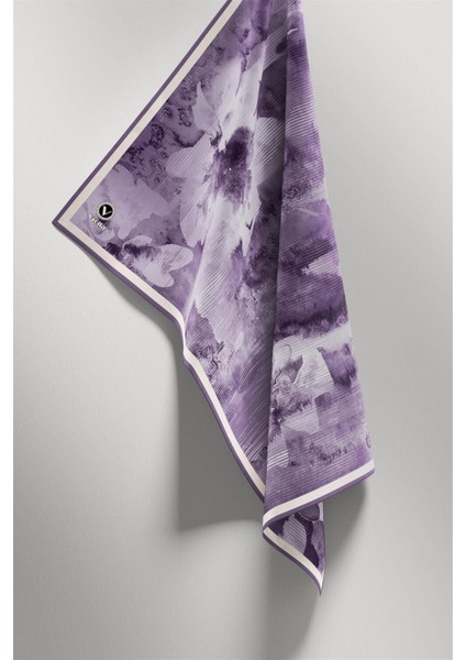 Twill Batik Desenli Lila Renkli 90X90 Eşarp (Ipek Içermez) Dikim Şekli : El Dikişi fırsatları