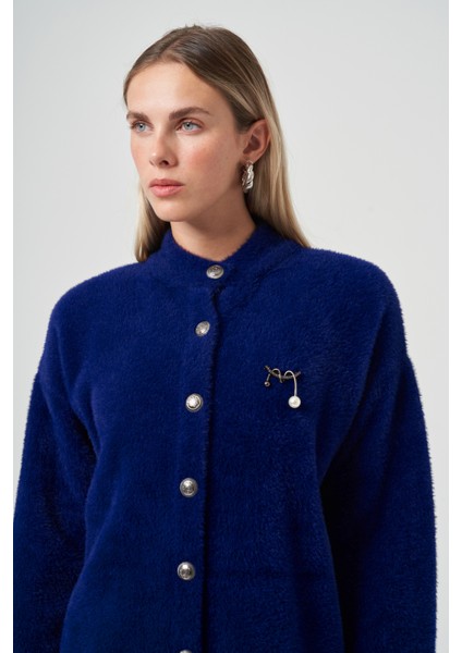 Düğme Detay Angora Hırka 7005 Saks fiyatları