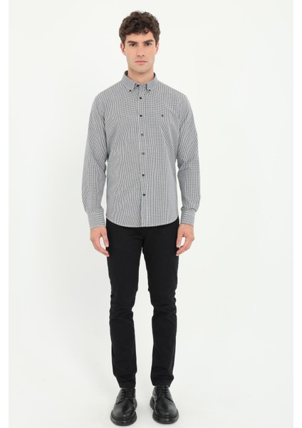 Siyah Çizgili Regular Fit Erkek Gömlek modelleri