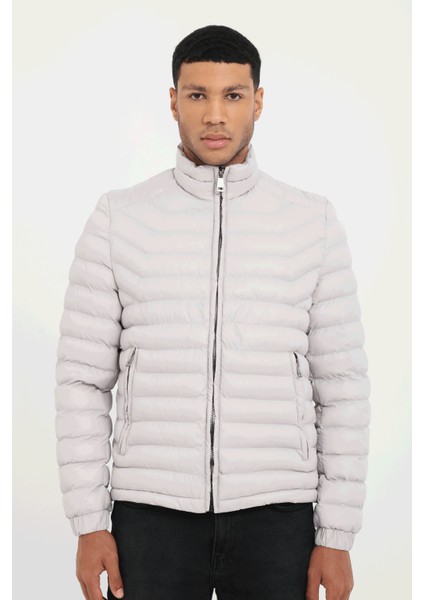 Taş Kapitone Slim Fit Erkek Mont