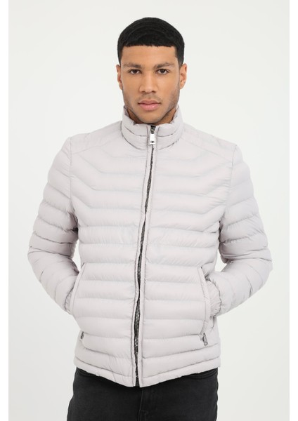 Taş Kapitone Slim Fit Erkek Mont modelleri