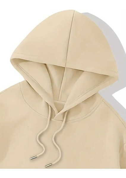 Unisex Oversize Kapüşonlu Sweatshirt Kalp Ritmi Desenli modelleri