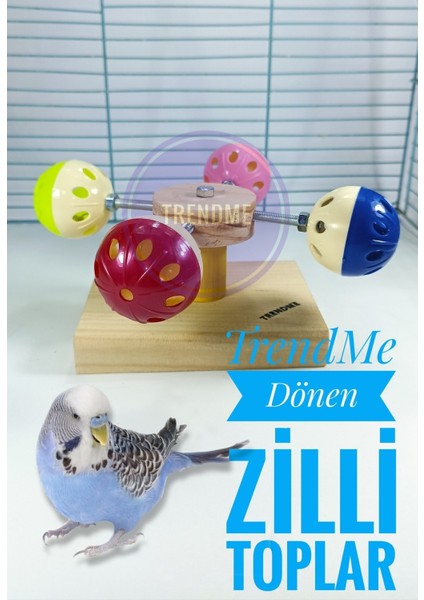 Trendme 4 Toplu Zilli Dönen Kuş Değirmeni