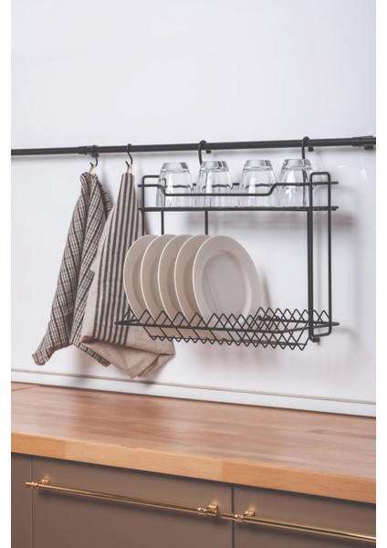 Mutfak Için Askılı Askılı Tabaklık ve Bardaklık