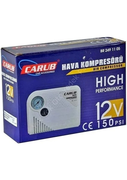 Carub Hava Kompresörü 12 V (Lastik Şişirme)
