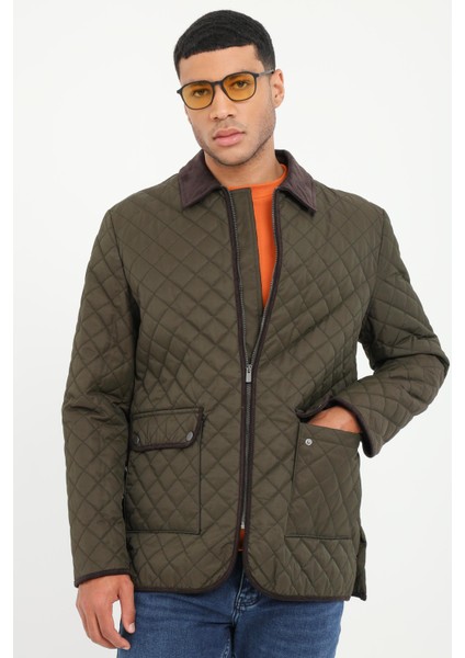 Haki Erkek Slim Fit Şişme Klasik Yaka Mont modelleri