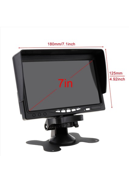 2x 12V-24V 7 Inç Tft LCD Renk Hd Monitör Araba Kamyonu Için Cctv Ters Arka Görünüm Yedek Kamera (Yurt Dışından) fiyatları