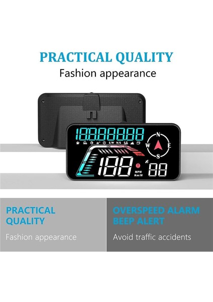 G12 Hud Başlık Ekranı Gps Otomobil Ekranı Hızlı Alarm Sürüş Hızı Evrensel Gösterildiği Gibi (Yurt Dışından) fiyatları