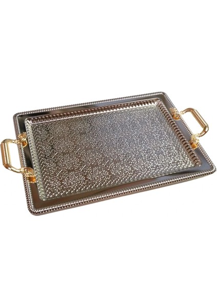 2'li Dikdörtgen Model Lüx Paslanmaz Çelik Sunum Tepsisi fiyatları