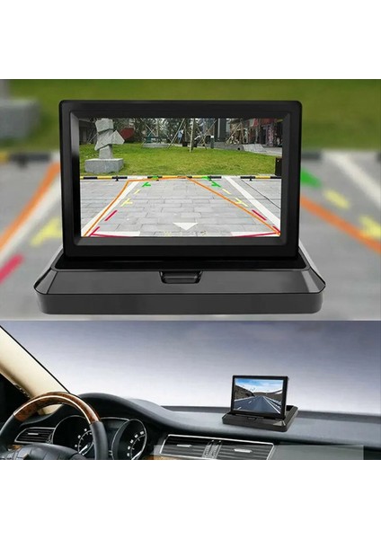 Araç Katlama Monitör Ekranı Araç Arka Görünüm Kamera Park Parkı Yedekleri Için 2 Yolu Video Girdi Ters 5 Inç Tft Ekran (Yurt Dışından) fırsatları