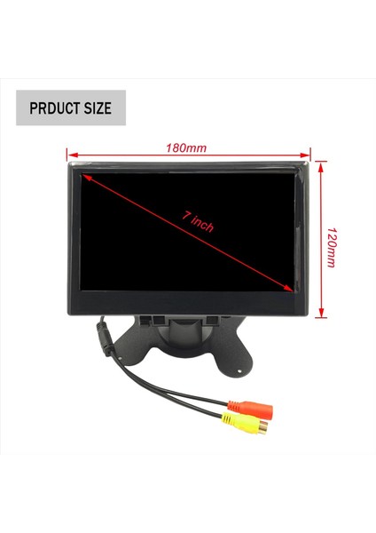 12V-24V 7 Inç Tft LCD Renk Hd Monitör Cctv Ters Arka Görünüm Yedekleme Kamera Arabası Aksesuarlar (Yurt Dışından) fırsatları