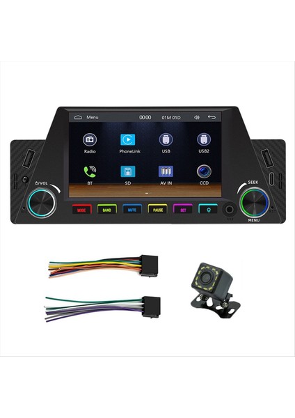 1 Dın 4 7inch Araba Radyo Kablosuz Carplay Android Auto Mirrorlink Rgb Bt USB Typ-C Şarj Fm Stereo Ters Kamera (Yurt Dışından) modelleri