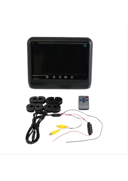 Araba Backrest Multimedya Oyuncu Araç Başlığı Yastık Ekranı Eşya Ekran Araba Başlığı LCD Ekran Monitörü 9 Inç (Yurt Dışından)
