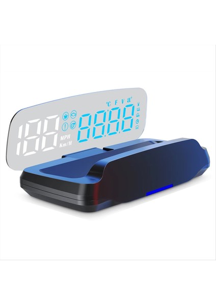 C7B Araba Obd Hud Kafa Voltmetre Pusula Su Temp Projektör Navigasyon Akıllı Telefon Tutucu (Yurt Dışından)