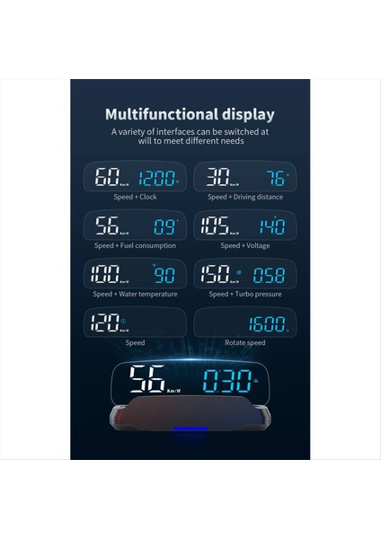 C7B Araba Obd Hud Kafa Voltmetre Pusula Su Temp Projektör Navigasyon Akıllı Telefon Tutucu (Yurt Dışından) modelleri