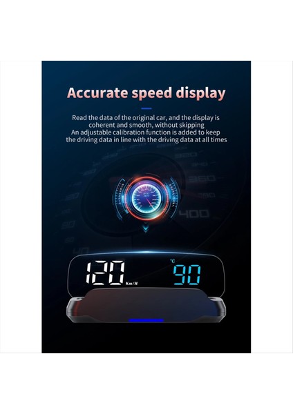 C7B Araba Obd Hud Kafa Voltmetre Pusula Su Temp Projektör Navigasyon Akıllı Telefon Tutucu (Yurt Dışından) fırsatları