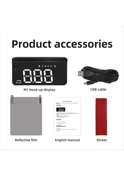 Araba Için Ön Cam Ekran Araba Için Dijital Hız Göstergesi Hud Gps Otomobil Hız Göstergesi Mph Seyahat Yön Fonksiyonu (Yurt Dışından) indirimleri