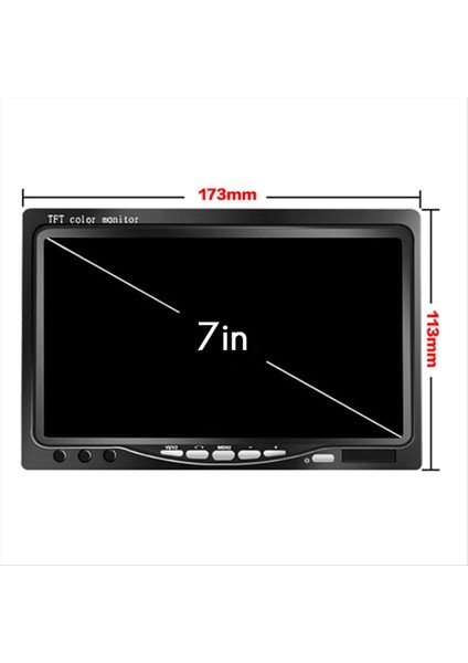 7 Inç Araba Ekranı Tft LCD Araç Ekranı 12V-24V Araç Arka Görünüm Monitörü Araba Kamyonu Van Rv Yedek Kamera (Yurt Dışından) modelleri