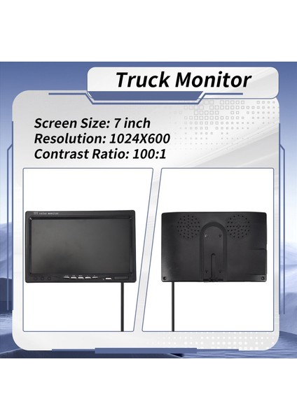 12V-24V 7 Inç Tft LCD Renk Hd Monitör Araba Kamyonu Için Cctv Ters Arka Görünüm Yedek Kamera (Yurt Dışından) indirimleri
