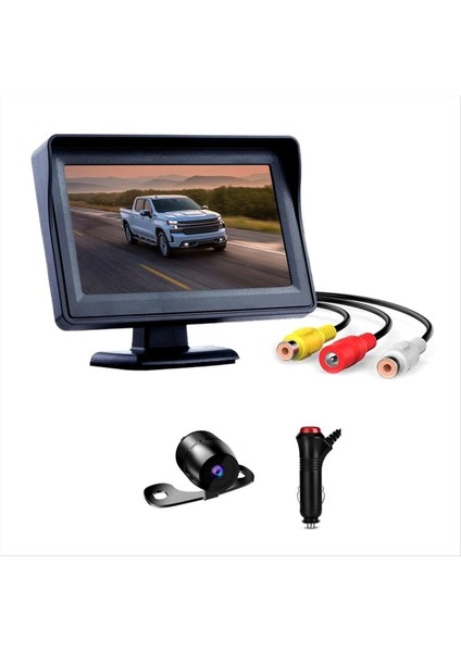 4 3 Inçlik Monitörle Yedek Kamera Gece Görüşü Su Geçirmez Fiş ve Araba Kamyonu Için Ters Arka Görünüm Kamera Sistemi Oynayın (Yurt Dışından)