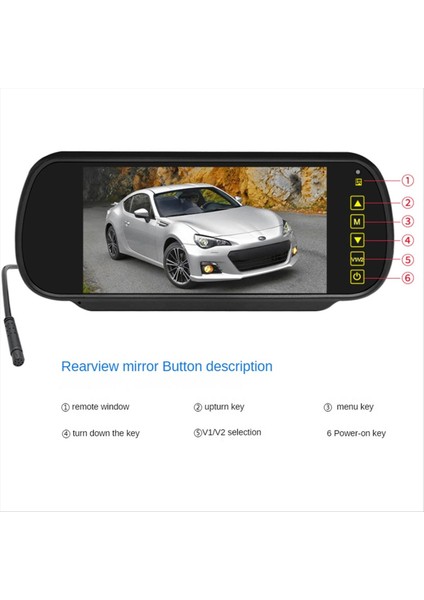 7 Inç Araba LCD Ayna Monitörü Park Ekranı 2 Av Giriş Otomatik Ekran Arka Görünüm Ters Kamera (Yurt Dışından) fırsatları
