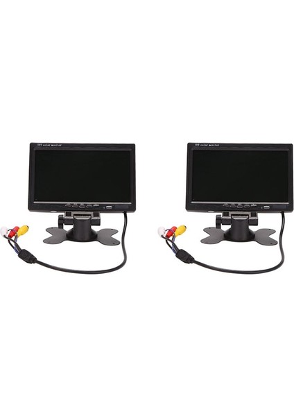 2x 12V-24V 7 Inç Tft LCD Renk Hd Monitör Cctv Ters Arka Görünüm Yedek Kamera (Yurt Dışından)