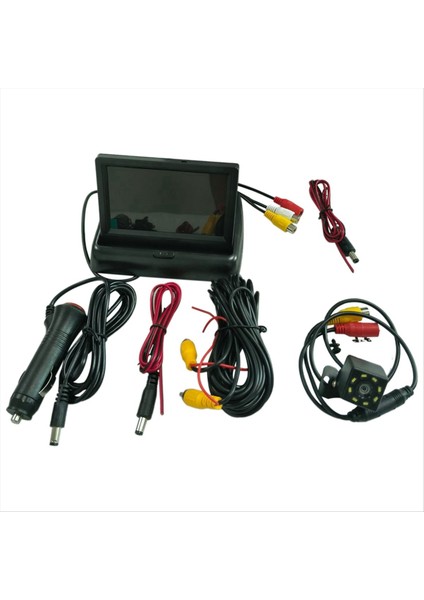 4 3inch Araba Arka Görünüm Yedek Kamera LCD Monitör Araç Van Gecesi Vizyonu Ters Video Park Sistemi (Yurt Dışından)