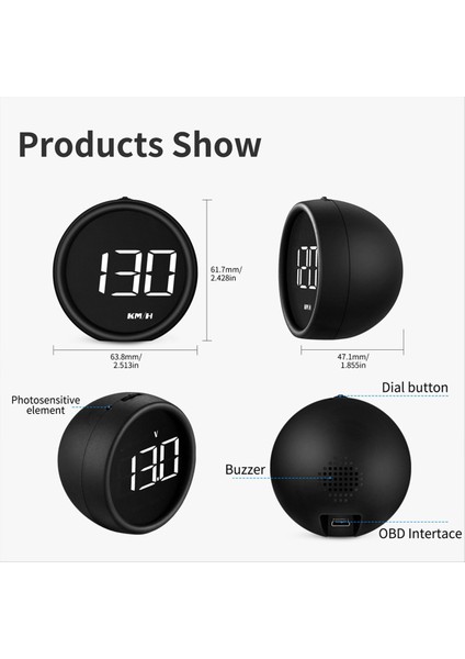 Araba Hızı Ekran Başlangıç Ekran Gezinme Gps Kafası Tüm Araçlar Için Dijital Saat Yön Ekranı (Yurt Dışından) indirimleri