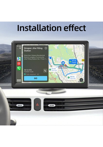 Taşınabilir Kablosuz Carplay &amp Android Otomatik Ekran Gösterge Montajı 7 Inç Dokunmatik Ekran Araba Stereo Bluetooth Fm Araba Radyosu (Yurt Dışından)