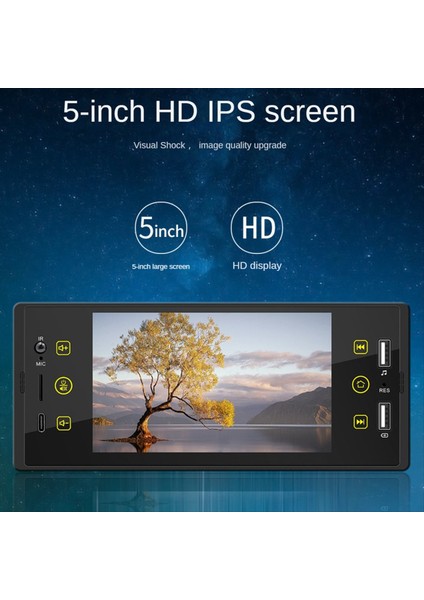 5 Inç Otomobil Mp5 Player Kablosuz Carplay Android Araba Taşınabilir Radyo Ses Sistemi Kafa Ünitesi 1 Dın Araba Navigasyonu (Yurt Dışından)