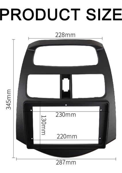 3pcs Chevrolet Spark Için 9 Inç Radyo Fasyaları 2010-2013 Çift Dın DVD Stereo Panel (Yurt Dışından) fırsatları