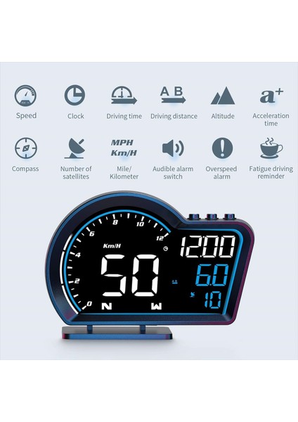 G16 Araba Gps Başlık Ekranı Hud Hedece Tozet Kilit Dijital Saat Evrensel (Yurt Dışından) fırsatları