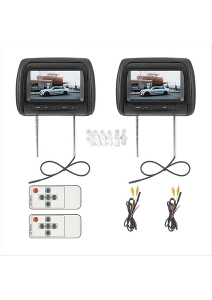 2pcs Araba Başlık Monitörü Evrensel 7 Inç Tft LED Ekran Av Giriş Arabası Başlık Arka Video Av Ekranı (Yurt Dışından)