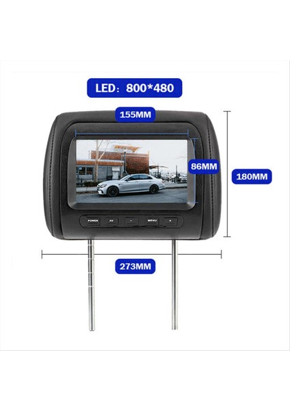2pcs Araba Başlık Monitörü Evrensel 7 Inç Tft LED Ekran Av Giriş Arabası Başlık Arka Video Av Ekranı (Yurt Dışından) fiyatları