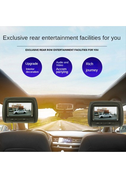2pcs Araba Başlık Monitörü Evrensel 7 Inç Tft LED Ekran Av Giriş Arabası Başlık Arka Video Av Ekranı (Yurt Dışından) fırsatları