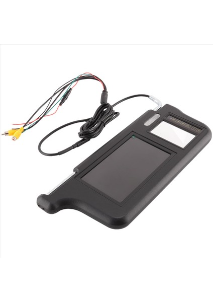 7inch Siyah Araba Sağ Güneş Vizörü Arka Görünüm Ayna Ekranı LCD Monitör 2 Kanal Video (Yurt Dışından)