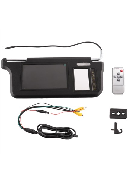 7inch Siyah Araba Sağ Güneş Vizörü Arka Görünüm Ayna Ekranı LCD Monitör 2 Kanal Video (Yurt Dışından) modelleri