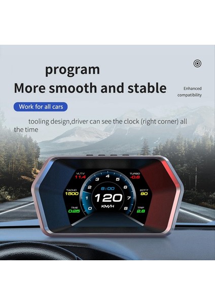 Araba Kafaları Ekran Araba Akıllı Obd2 Gösterge Ekranı Araç Hızına Sahip Gps Hızölçer Rpm Yakıt Tüketim Voltajı (Yurt Dışından) fırsatları
