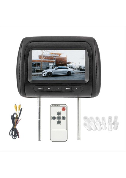 Araba Başlık Monitörü Evrensel 7 Inç Tft LED Ekran Yastık Av Giriş Araç Başlığı Arka Video Av Ekran (Yurt Dışından)