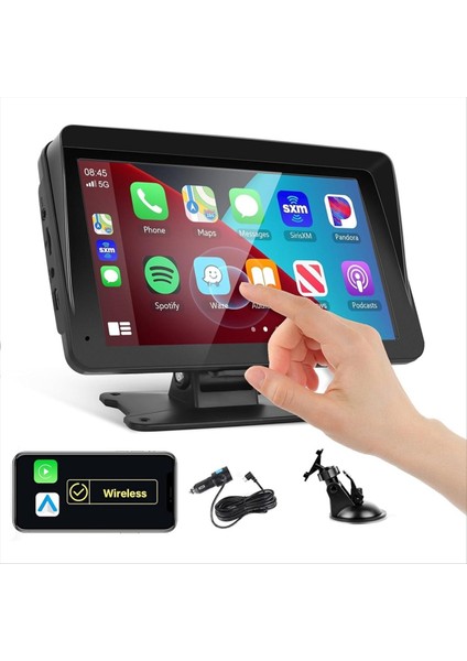 Taşınabilir Araba Stereo Kablosuz Carplay Android Otomatik Bluetooth Hands-Serbest/ayna Bağlantısı/navigasyon/aux ile 7 Inç Araba Radyosu (Yurt Dışından) indirimleri