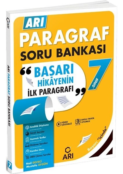 7. Sınıf Paragraf Soru Bankası Arı Yayınları fiyatları
